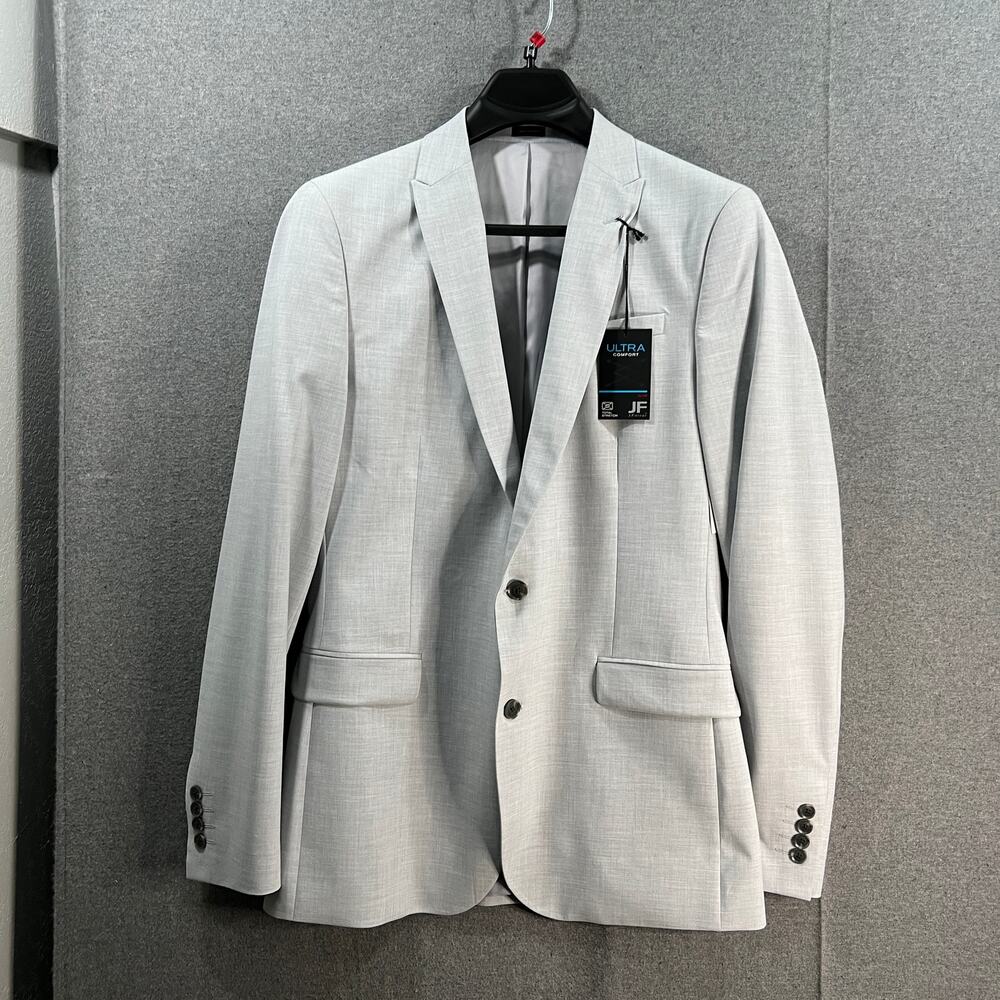 J. Ferrar Mens Slim Fit Suit Jacket Gray Size 40LNG